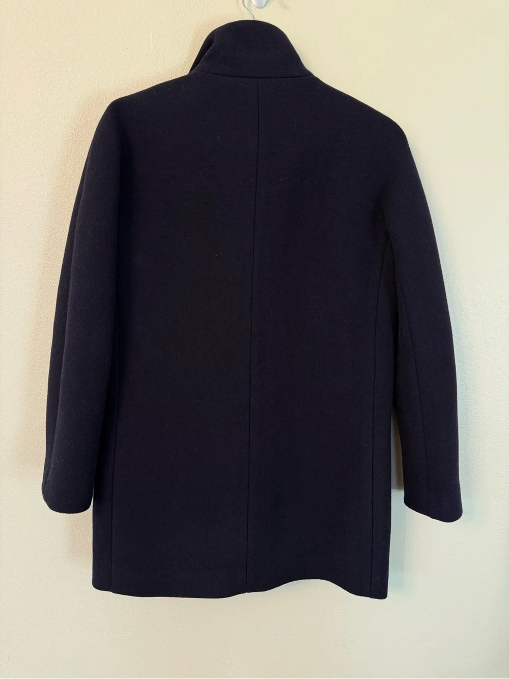 J. Crew Navy Stadium Cloth Cocoon Coat Italian Wool Nello Gori Size 00 - Picture 7 of 9